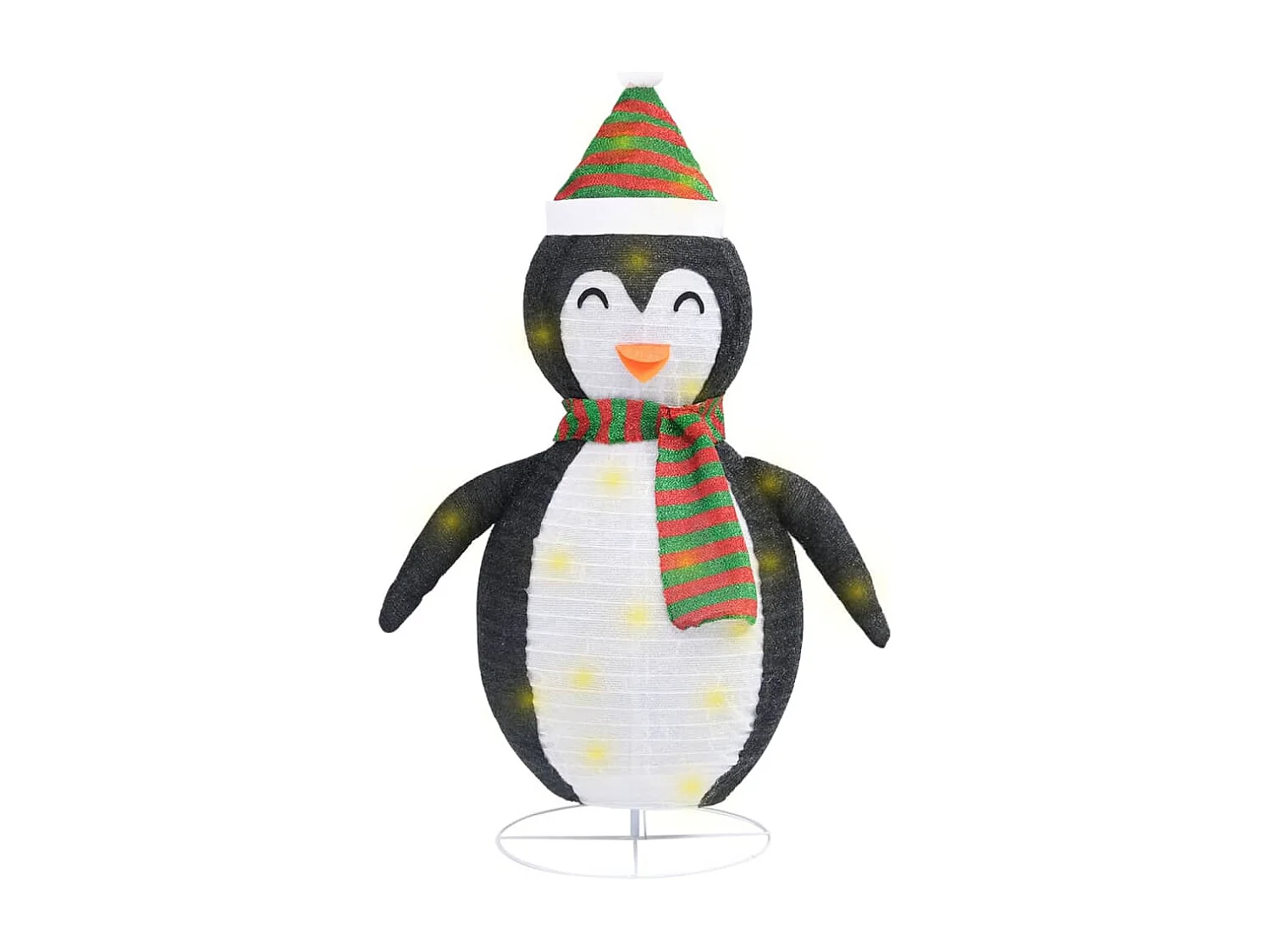 Décoration de Noël pingouin à LED Tissu de luxe 60 cm