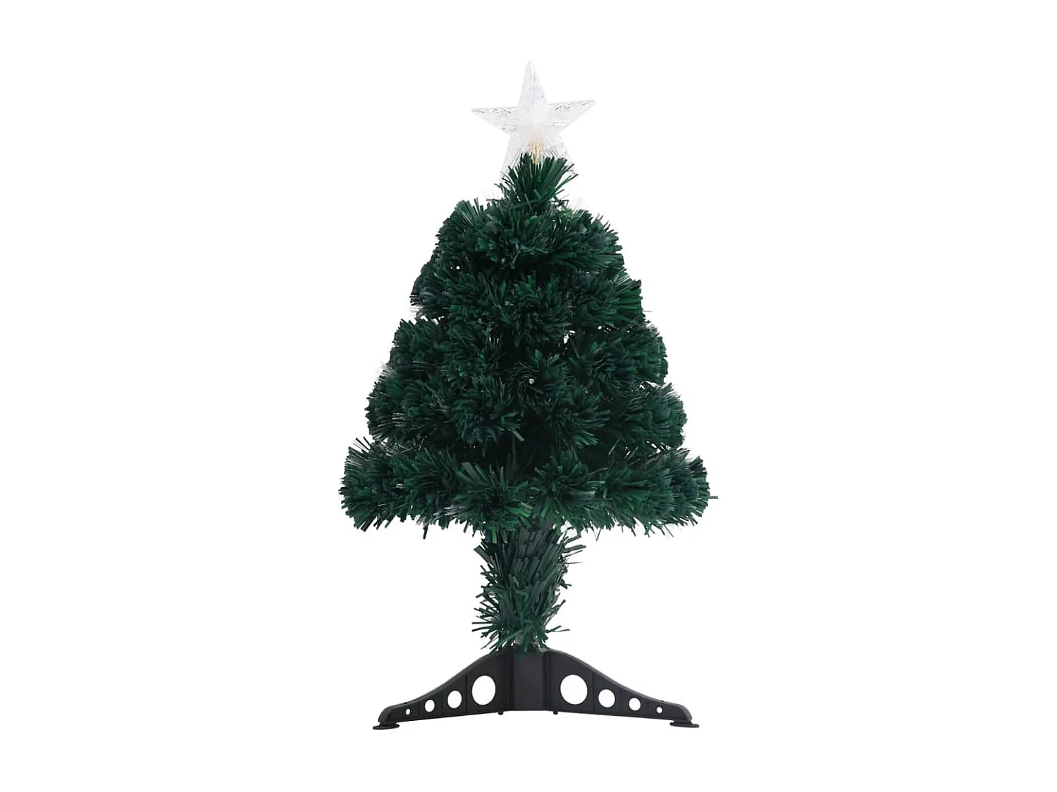 Albero di Natale Preilluminato con Supporto e LED 64 cm Fibra Ottica