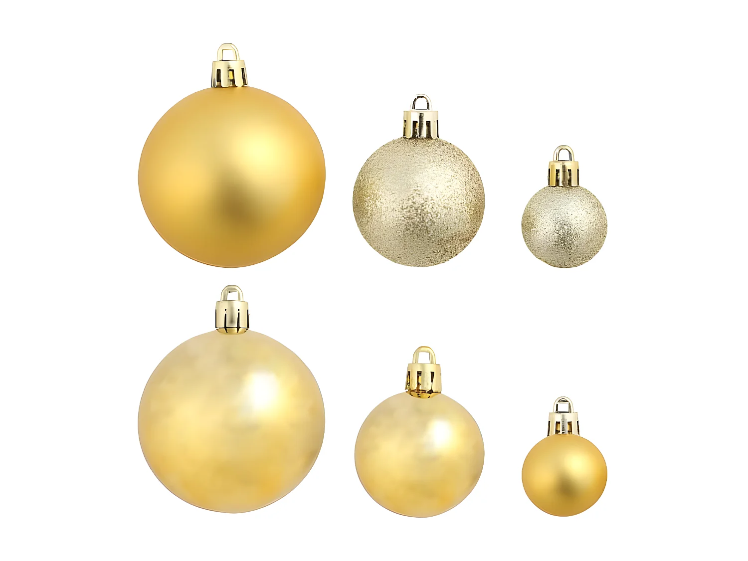 Kerstballen 100 st zilverkleurig/goudkleurig