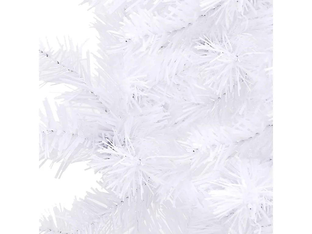 Sapin de Noël artificiel d'angle Blanc 240 cm PVC