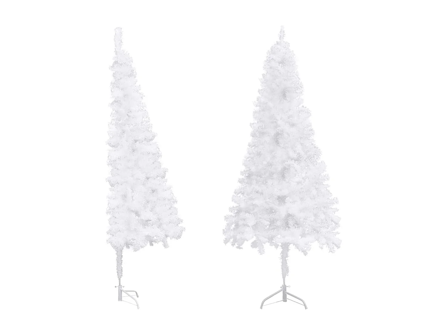 Künstlicher Eck-Weihnachtsbaum Weiß 240 cm PVC