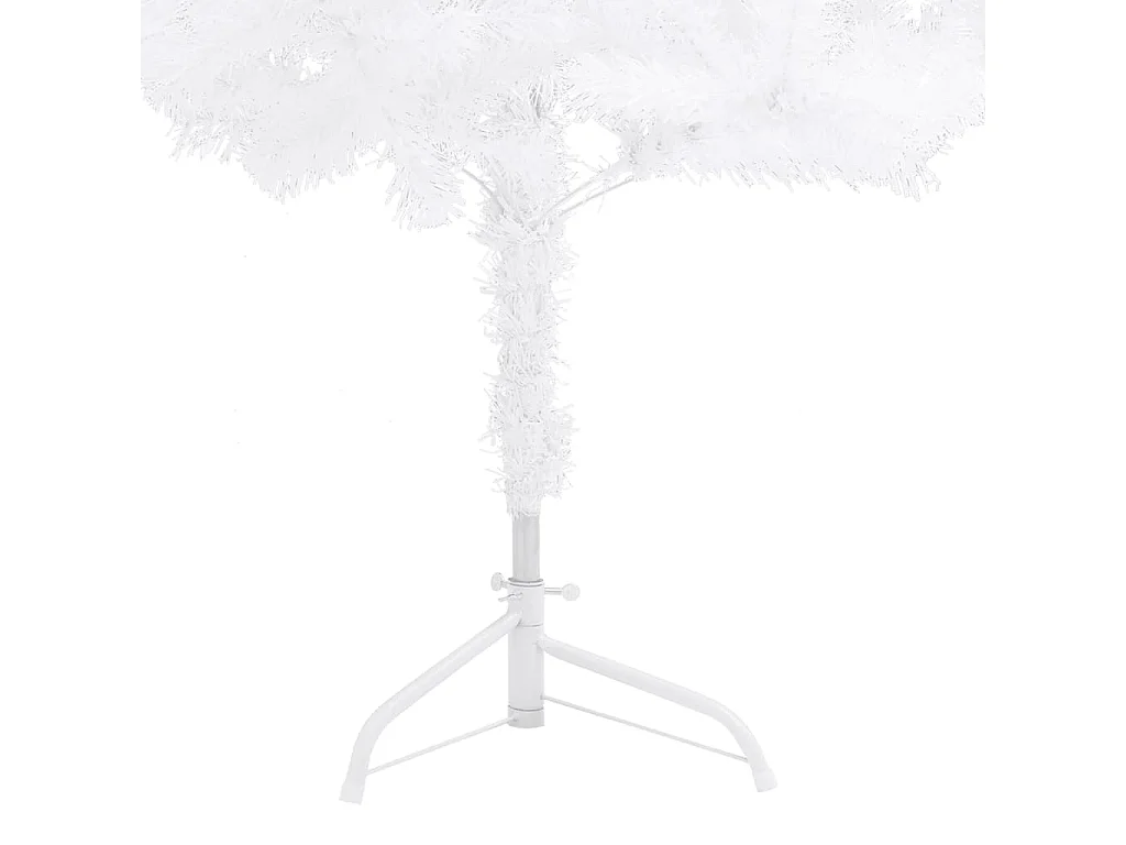 Künstlicher Eck-Weihnachtsbaum Weiß 240 cm PVC