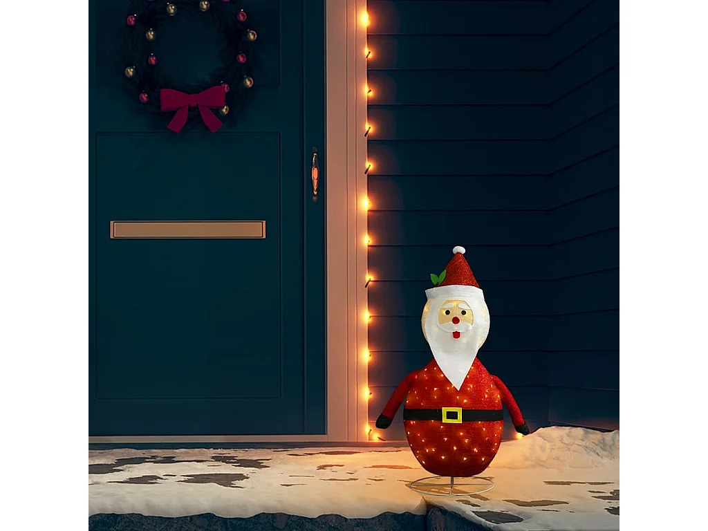 Pai Natal decorativo com luz LED tecido de luxo 60 cm