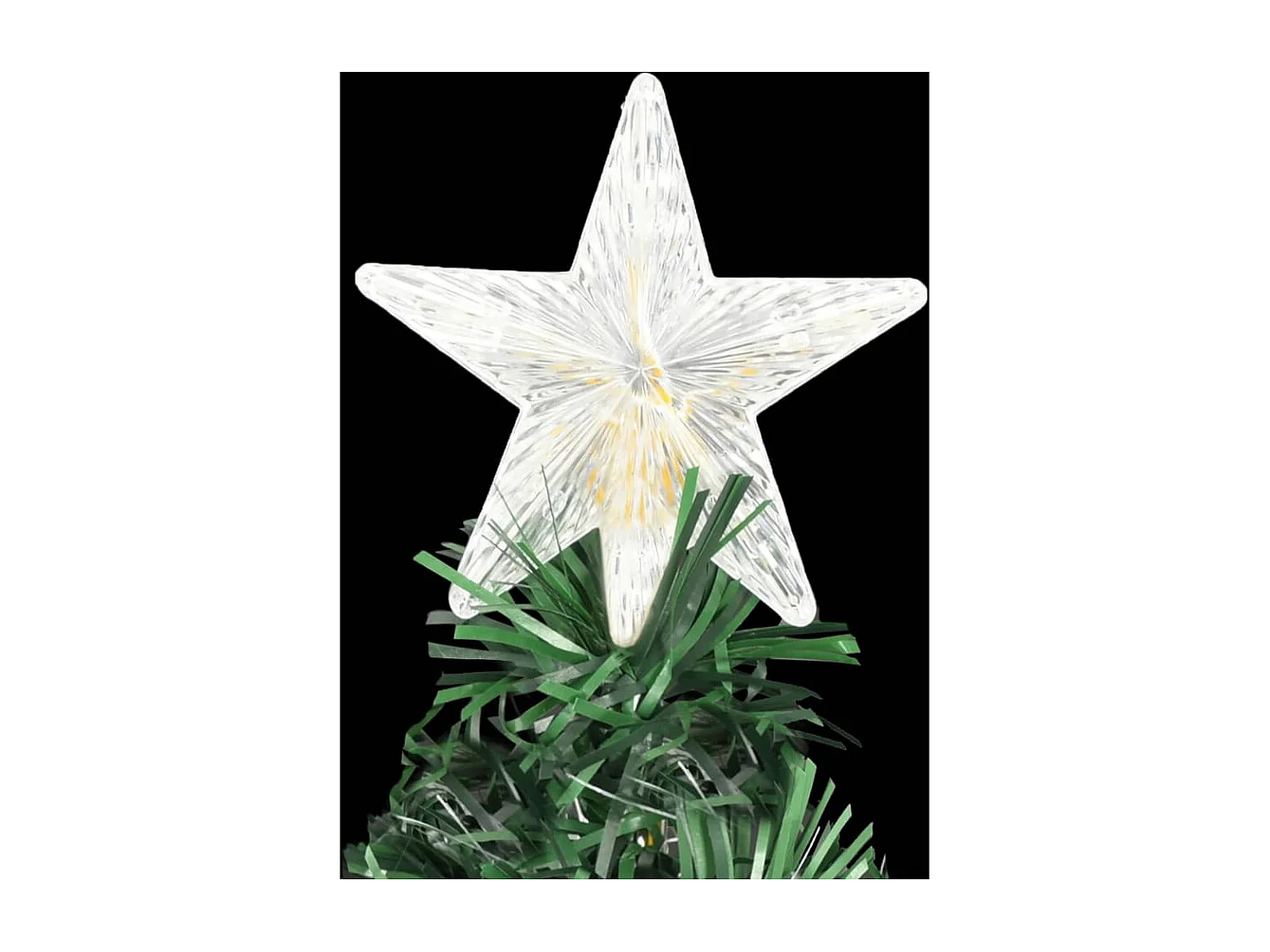 Vorbeleuchteter Weihnachtsbaum mit Ständer und LED 180 cm Glasfaser