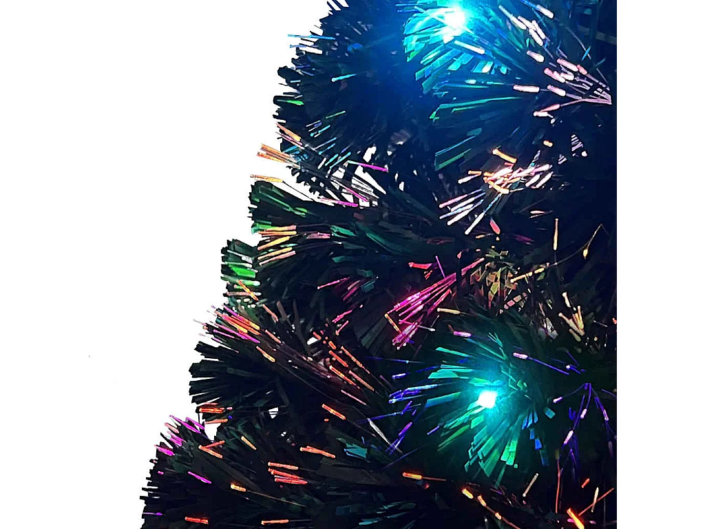 Voorverlichte kerstboom met standaard en LED 180 cm glasvezel