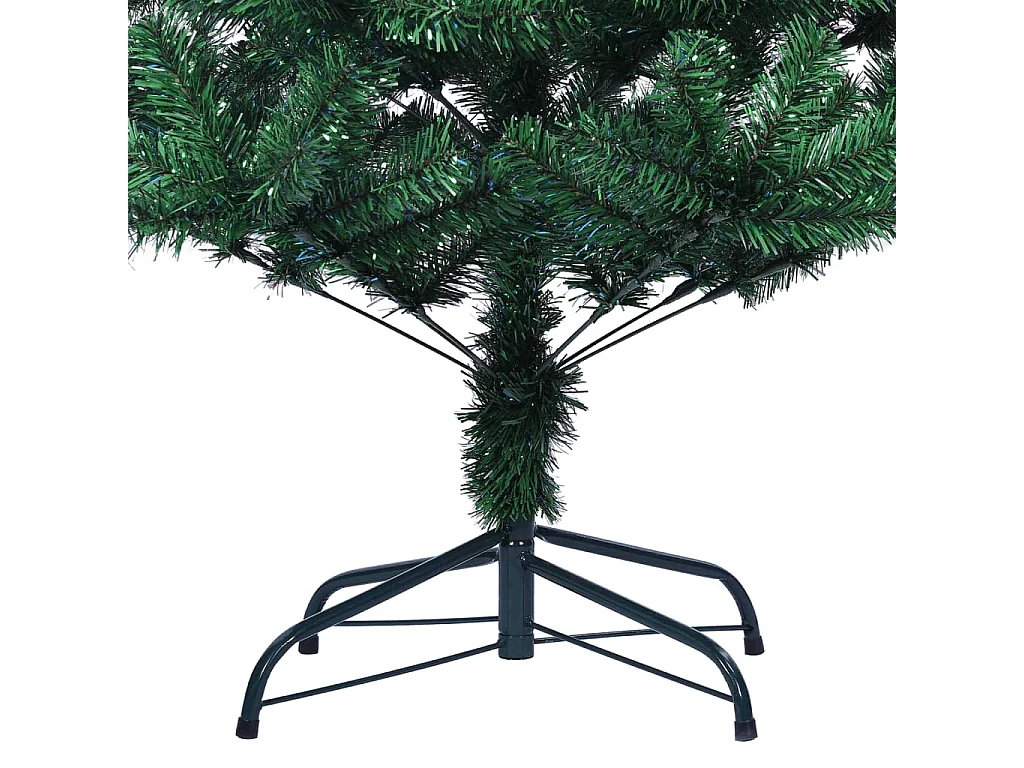 Árbol de Navidad artificial puntas iridiscentes PVC verde 180cm