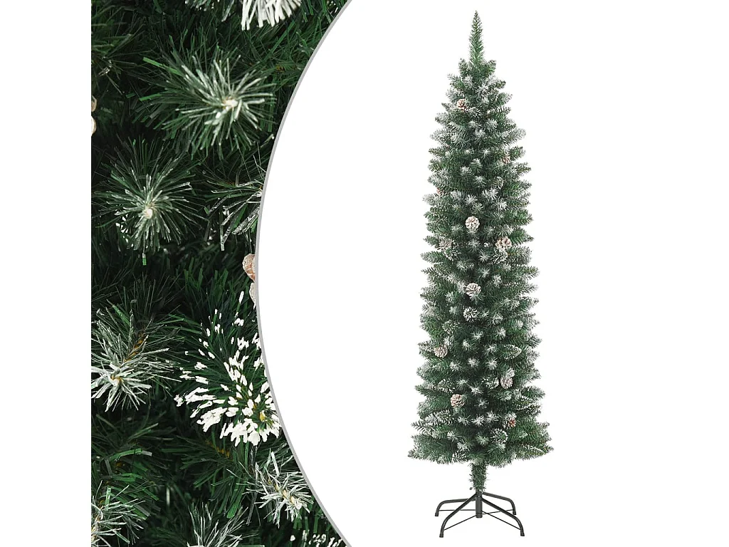 Albero di Natale Artificiale Sottile con Base 120 cm PVC