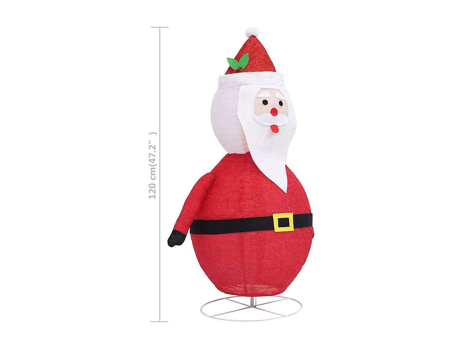 Weihnachtsdeko Weihnachtsmann LED Luxus-Stoff 120 cm