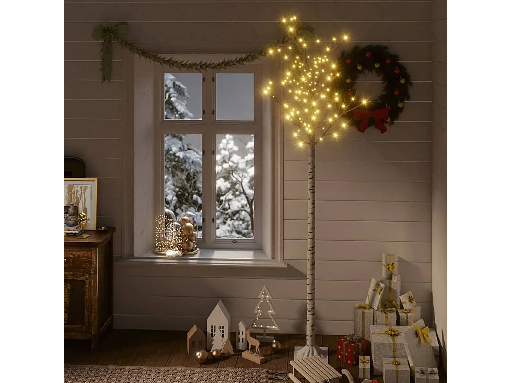 Weihnachtsbaum 200 LEDs 2,2 m Warmweiß Indoor Outdoor