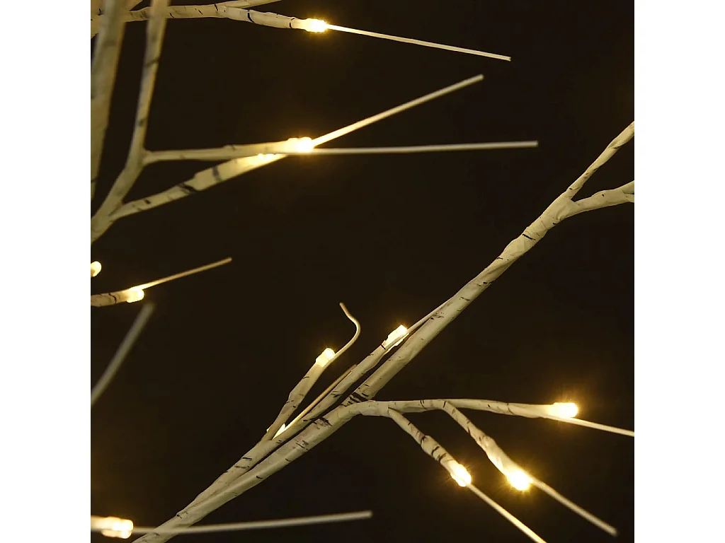 Árvore de Natal 200 LEDs salgueiro int./ext. 2,2m branco quente