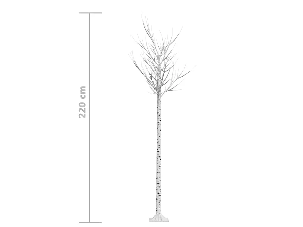 Kerstboom wilg met 200 warmwitte LED's binnen en buiten 2,2 m