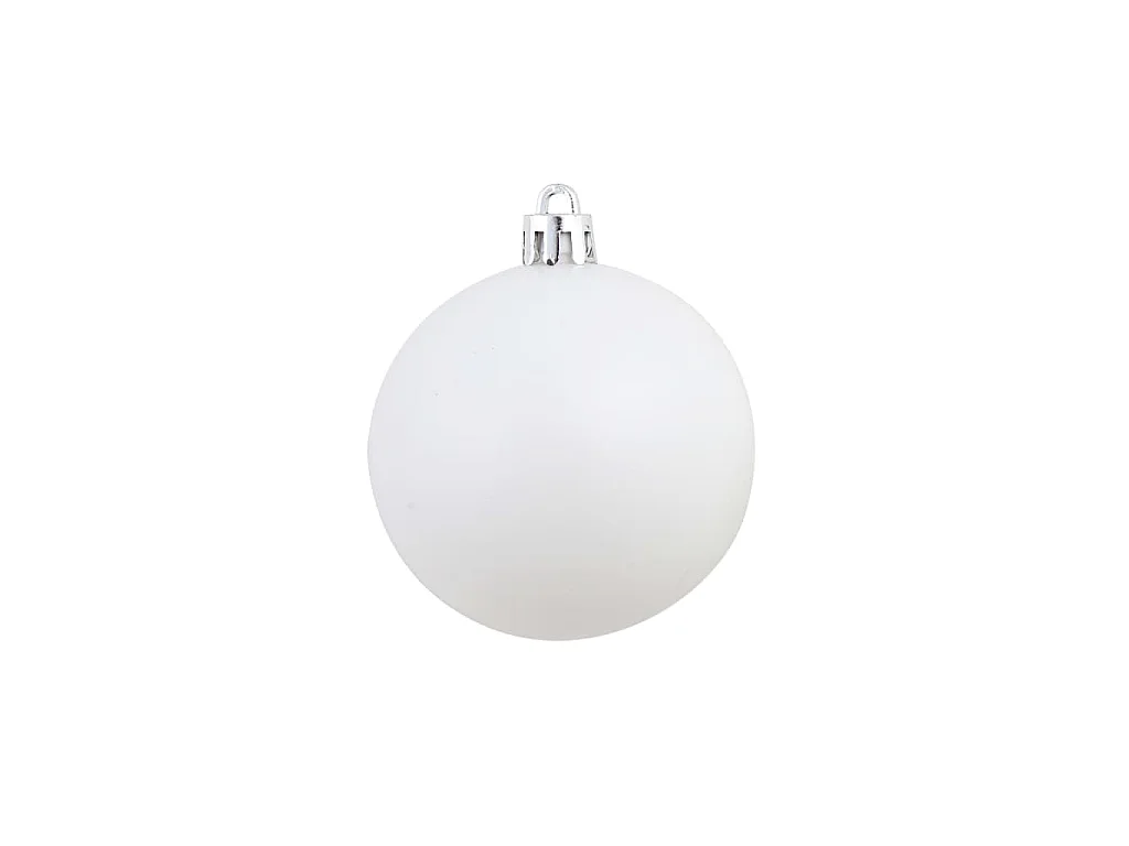 Ensemble de boules de Noël 100 pcs 3/4/6 cm Blanc/Gris