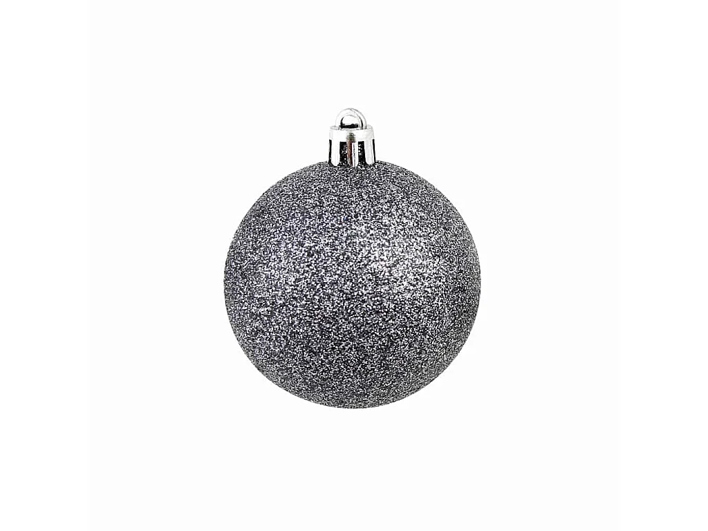 Ensemble de boules de Noël 100 pcs 3/4/6 cm Blanc/Gris
