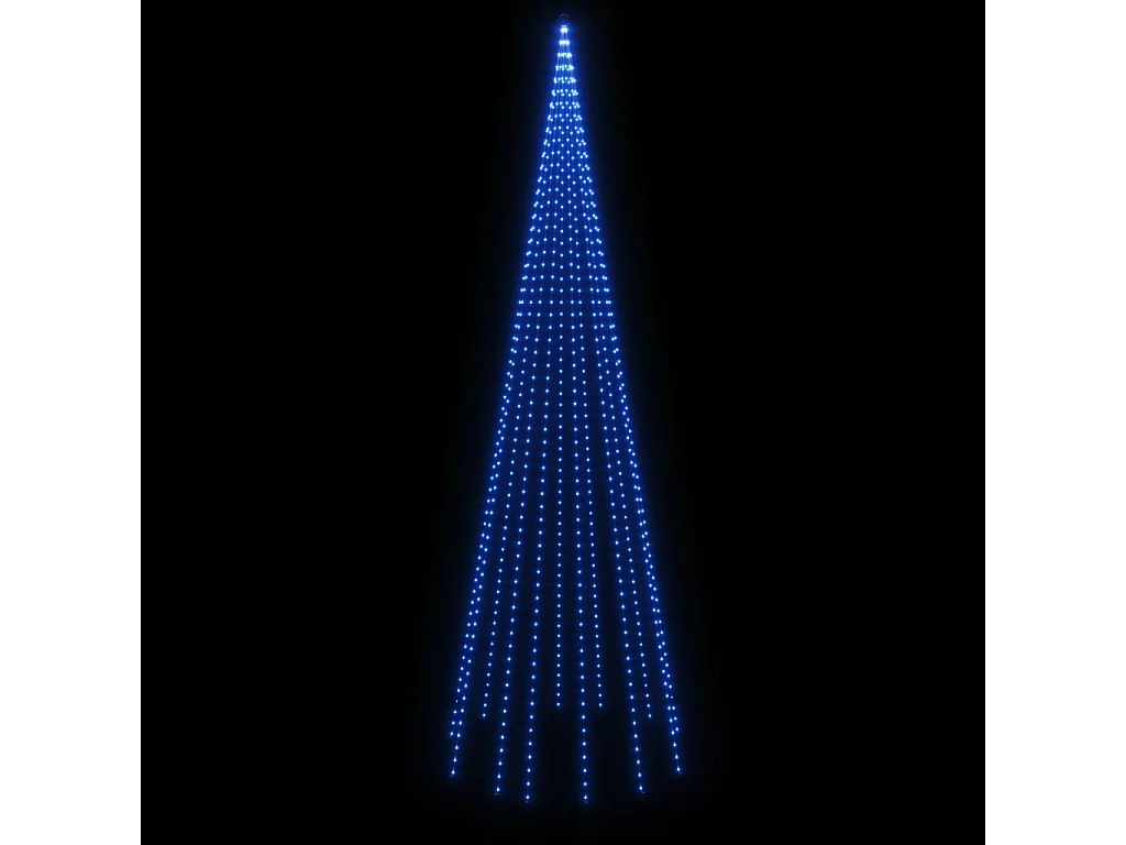 LED-Weihnachtsbaum für Fahnenmast Blau 732 LEDs 500 cm