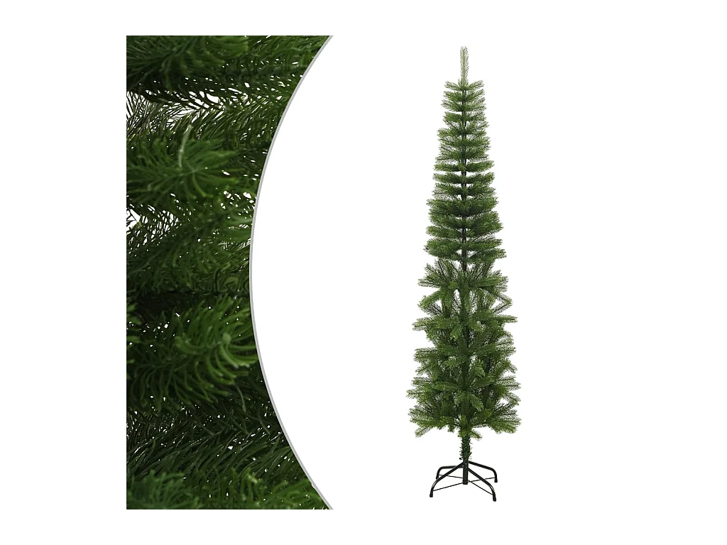 Kunstkerstboom met standaard smal 240 cm PE