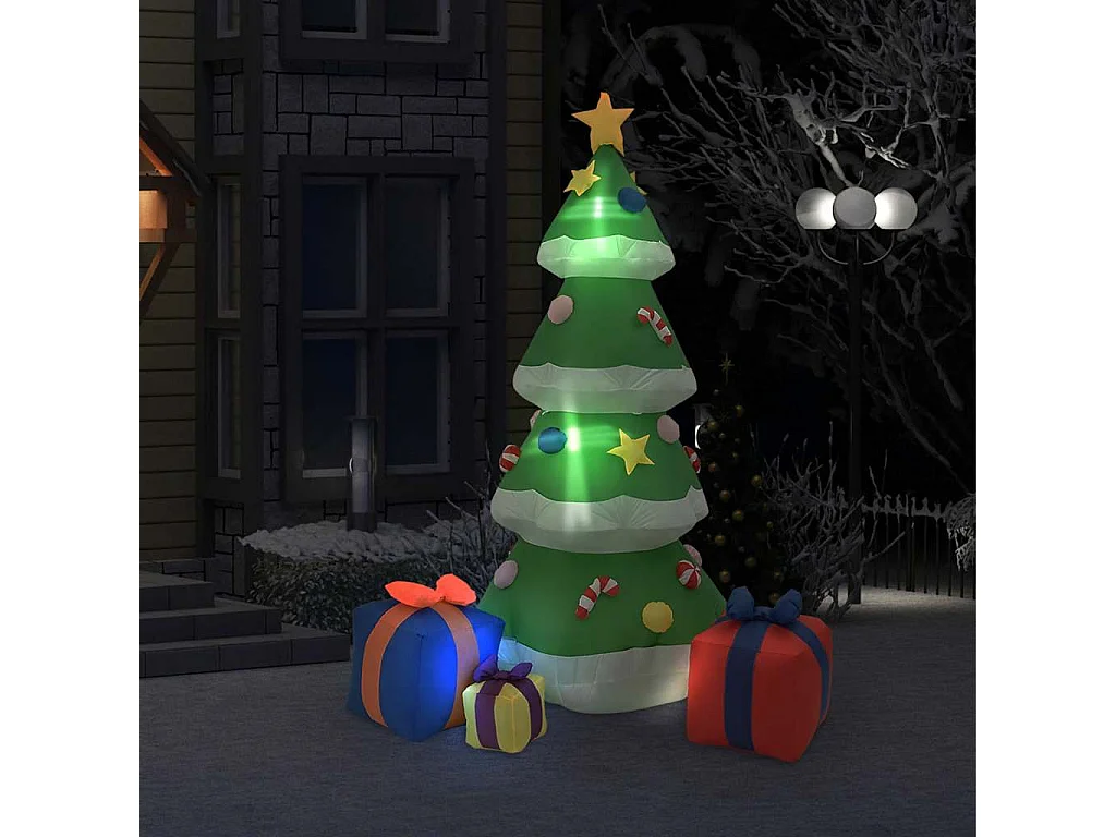 Albero Natale Gonfiabile Decorazioni LED Interno Esterno 240 cm