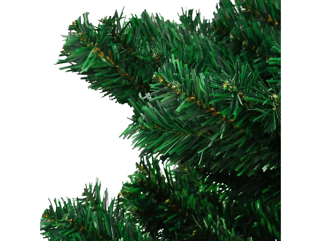 Arbre de Noël hélicoïdal pré-éclairé avec pot vert 120 cm PVC