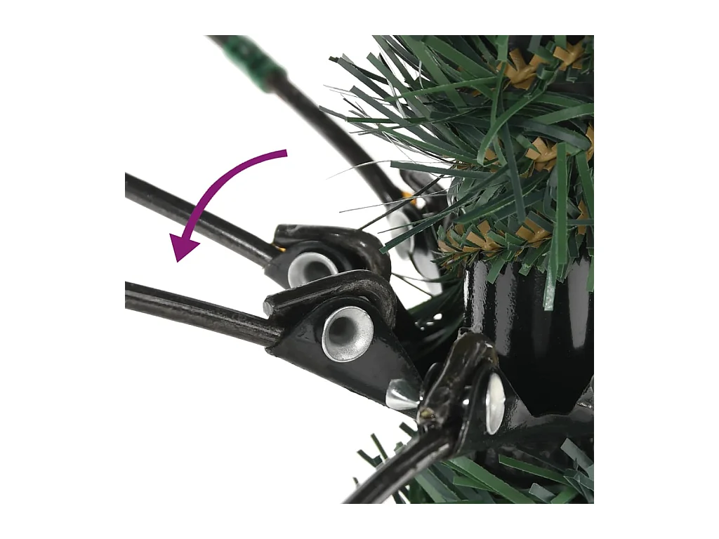 Árvore de Natal artificial com suporte 210 cm PVC verde