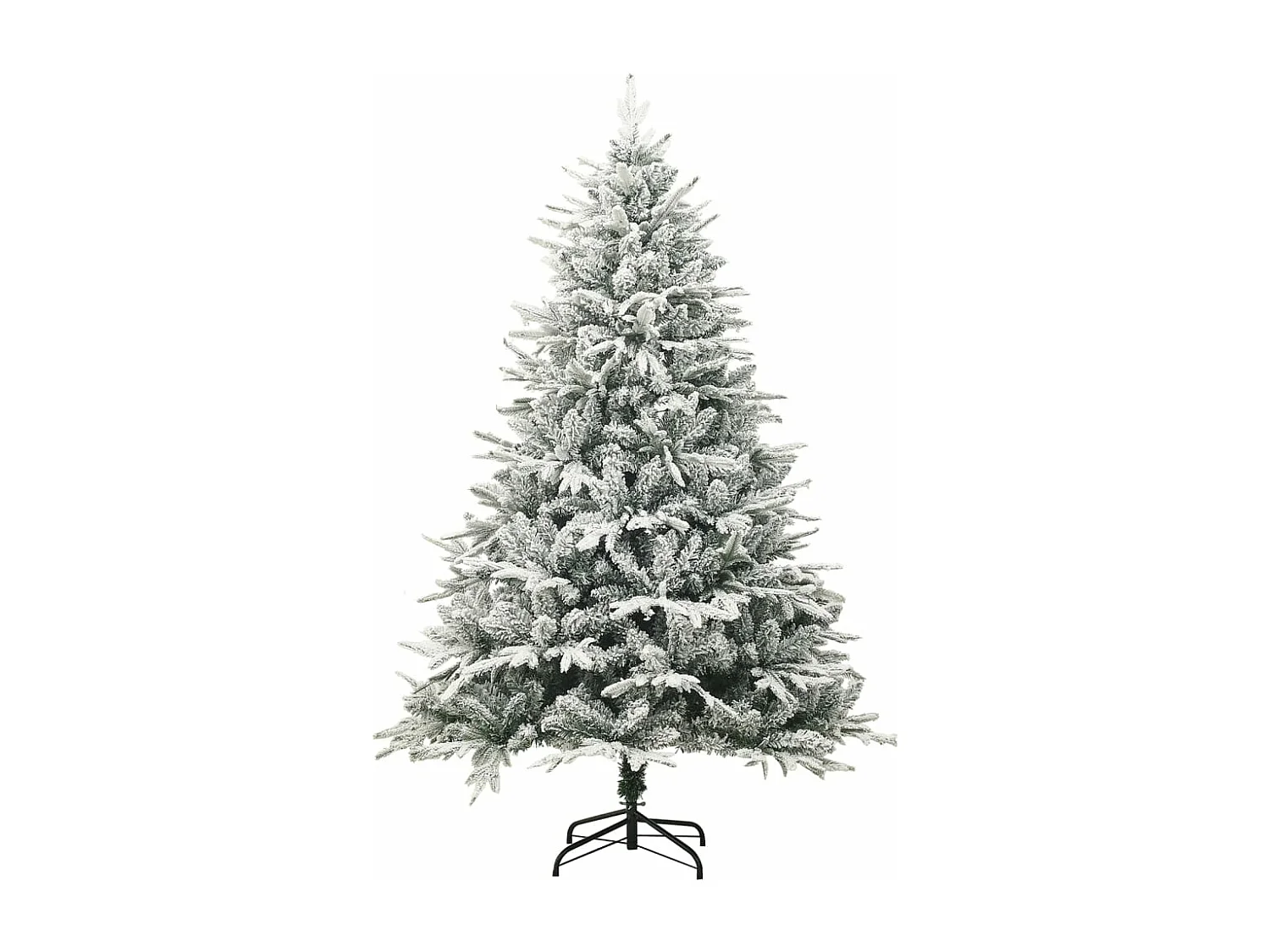 Árbol de Navidad artificial con nieve PVC y PE verde 150 cm