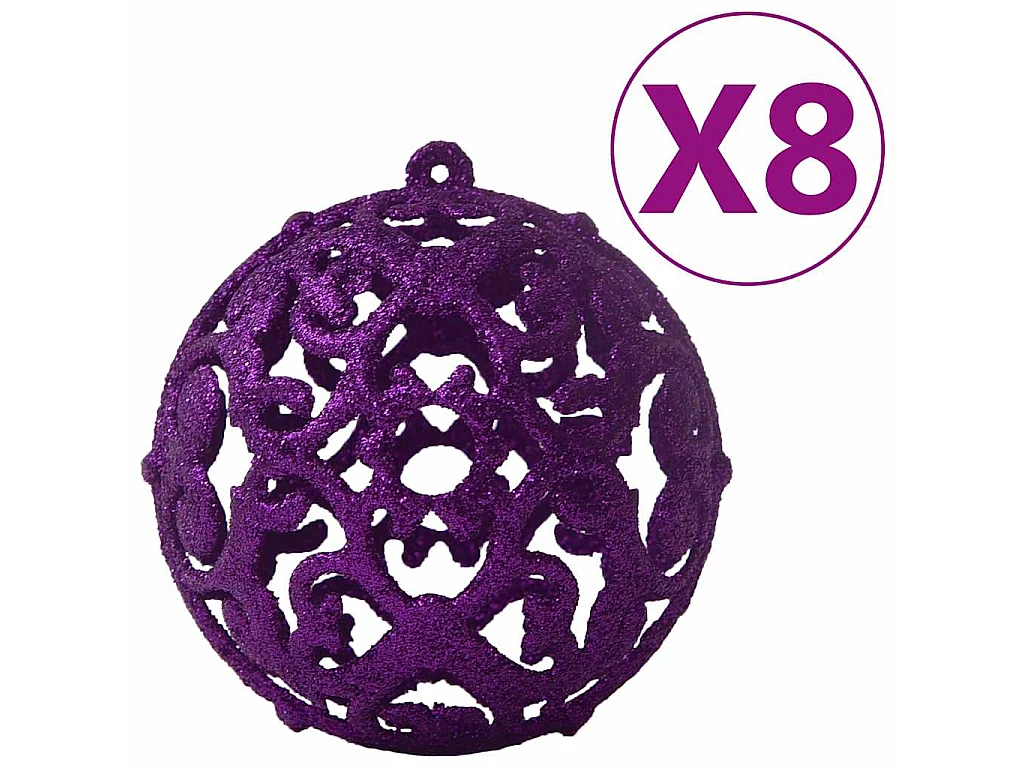Ensemble de boules de Noël 100 pcs Violet