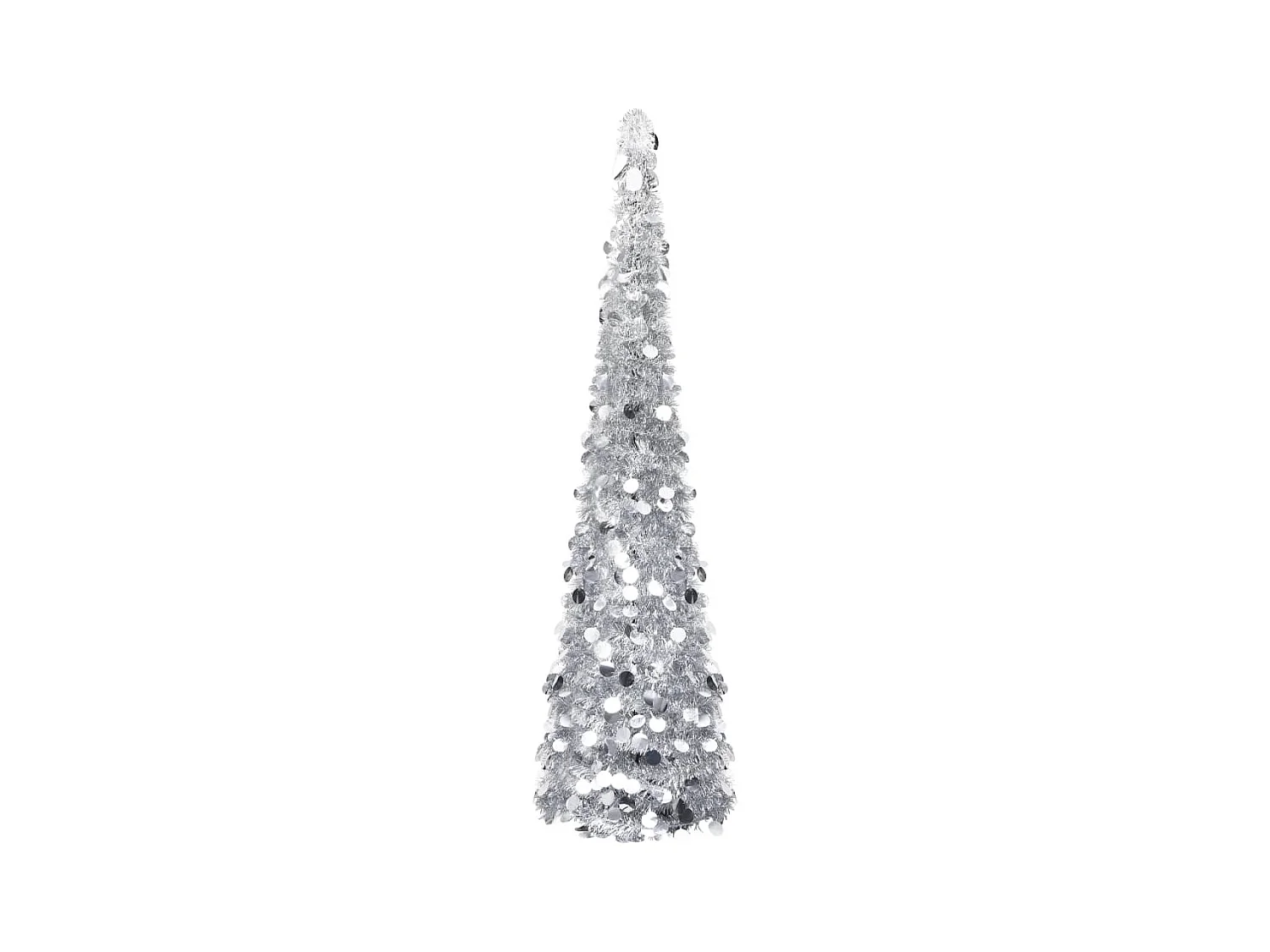 Sapin de Noël artificiel escamotable argenté 150 cm PET