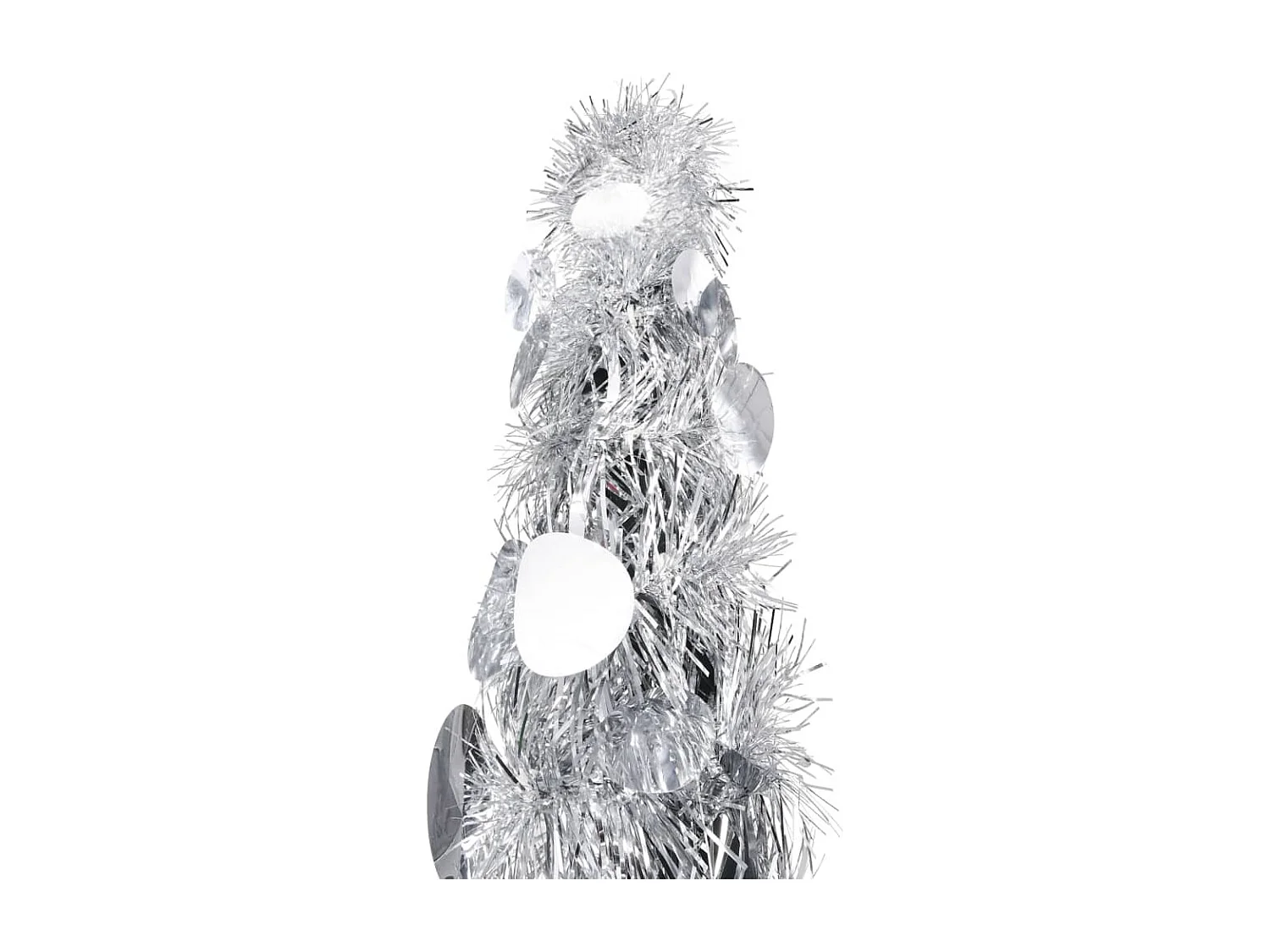 Künstlicher Pop-Up-Weihnachtsbaum Silber 150 cm PET