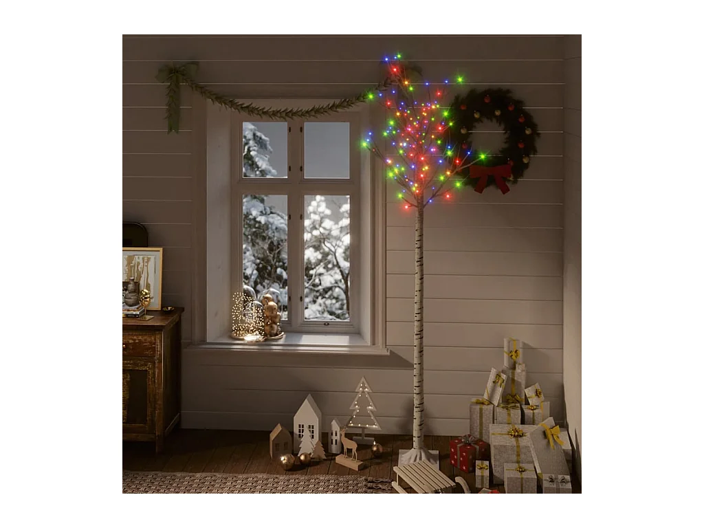 Sapin de Noël 200 LED colorées Saule 2,2 m Int/Ext