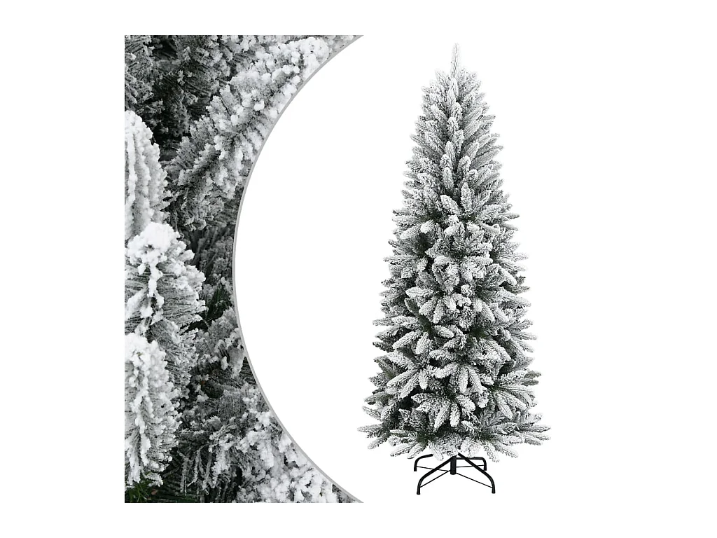 Kunstkerstboom met sneeuw 180 cm PVC en PE