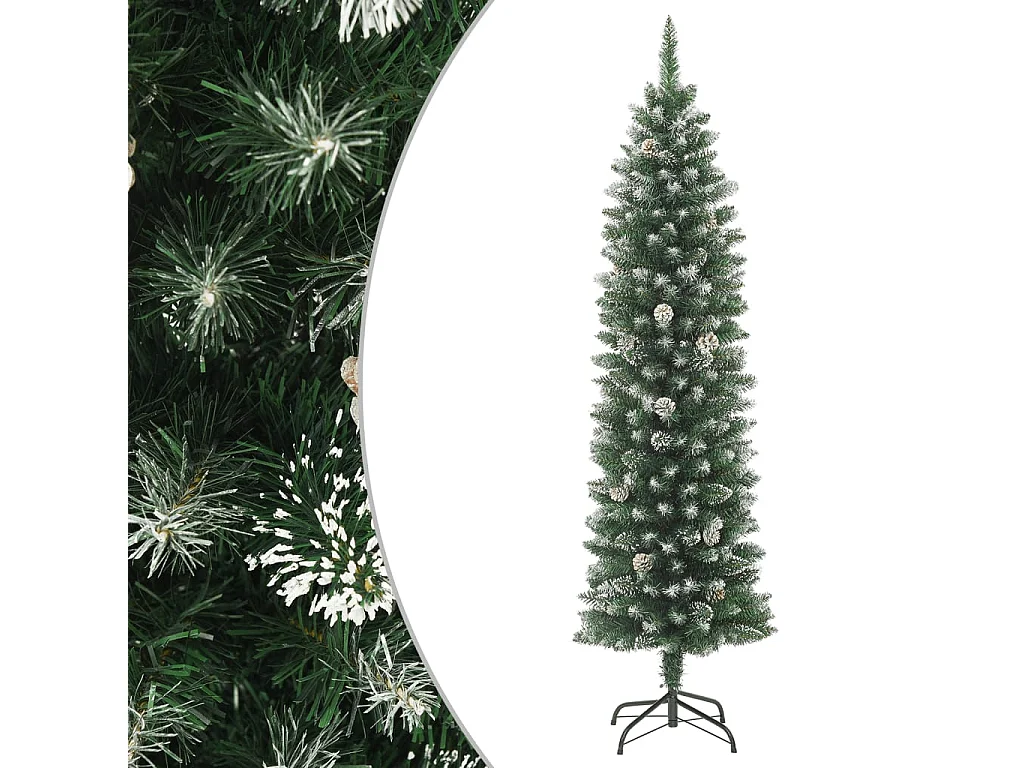 Kunstkerstboom smal met standaard 150 cm PVC