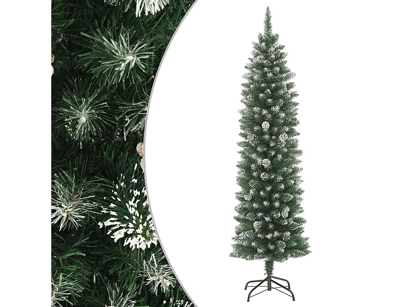 Kunstkerstboom smal met standaard 150 cm PVC