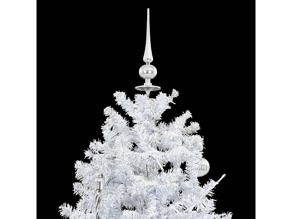 Arbre de Noël neigeux avec base de parapluie Blanc 190 cm