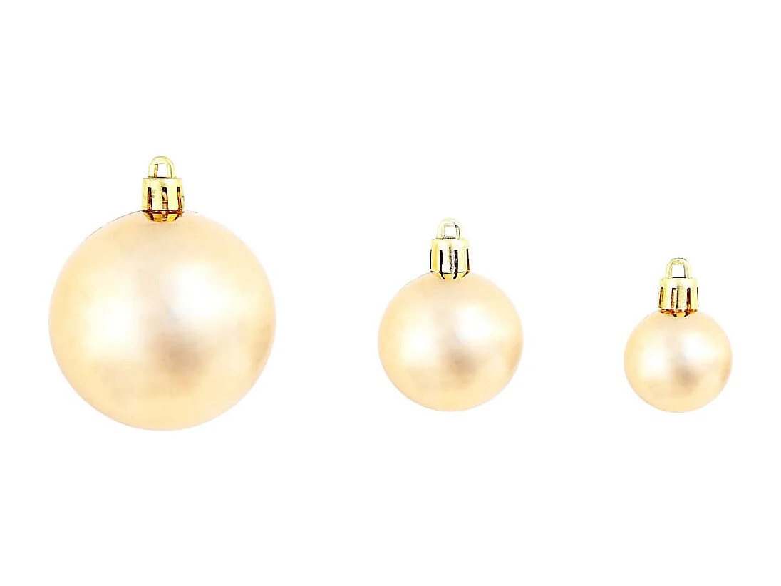 Ensemble de boules de Noël 100 pcs 3/4/6 cm Rose/Doré
