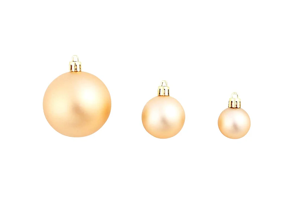 100-delige Kerstballenset 3/4/6 cm rose/goudkleurig