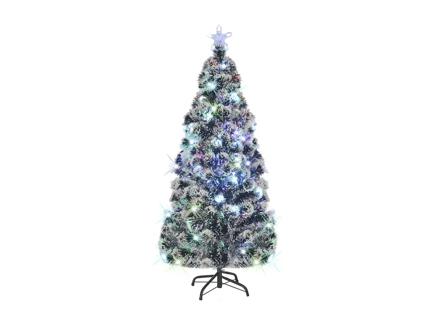 Arbre de Noël pré-éclairé avec support et LED 180 cm fibre optique