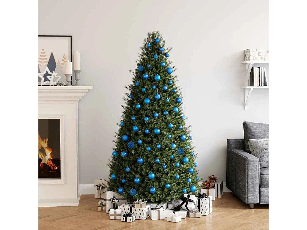 Ensemble de boules de Noël 100 pcs Bleu