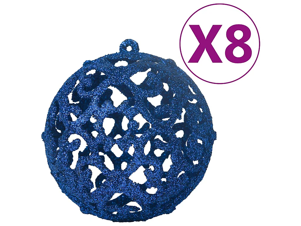 Ensemble de boules de Noël 100 pcs Bleu