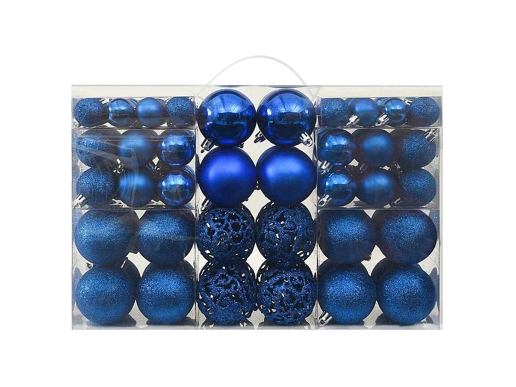 100-delige Kerstballenset blauw
