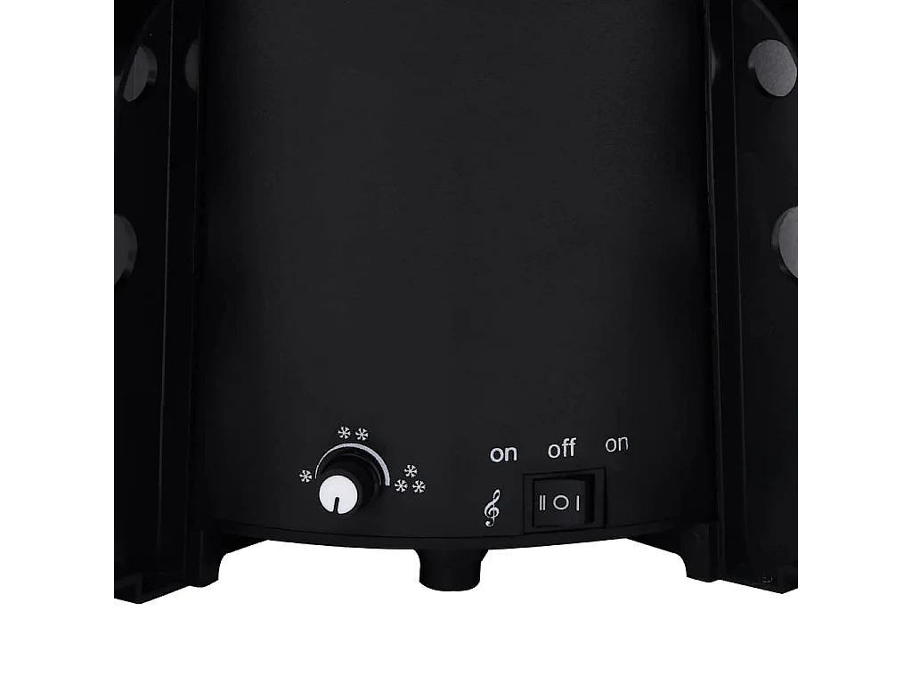 Albero di Natale con Nevicata e Base ad Ombrello Nero 190cm PVC