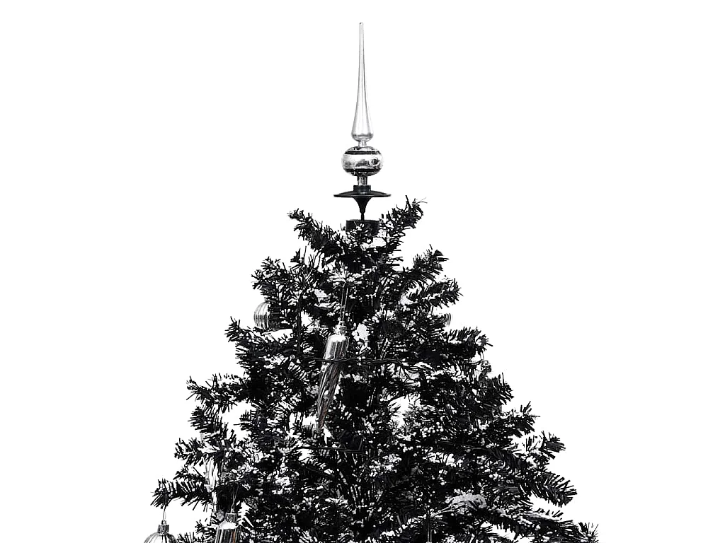 Arbre de Noël neigeux avec base de parapluie Noir 190 cm PVC