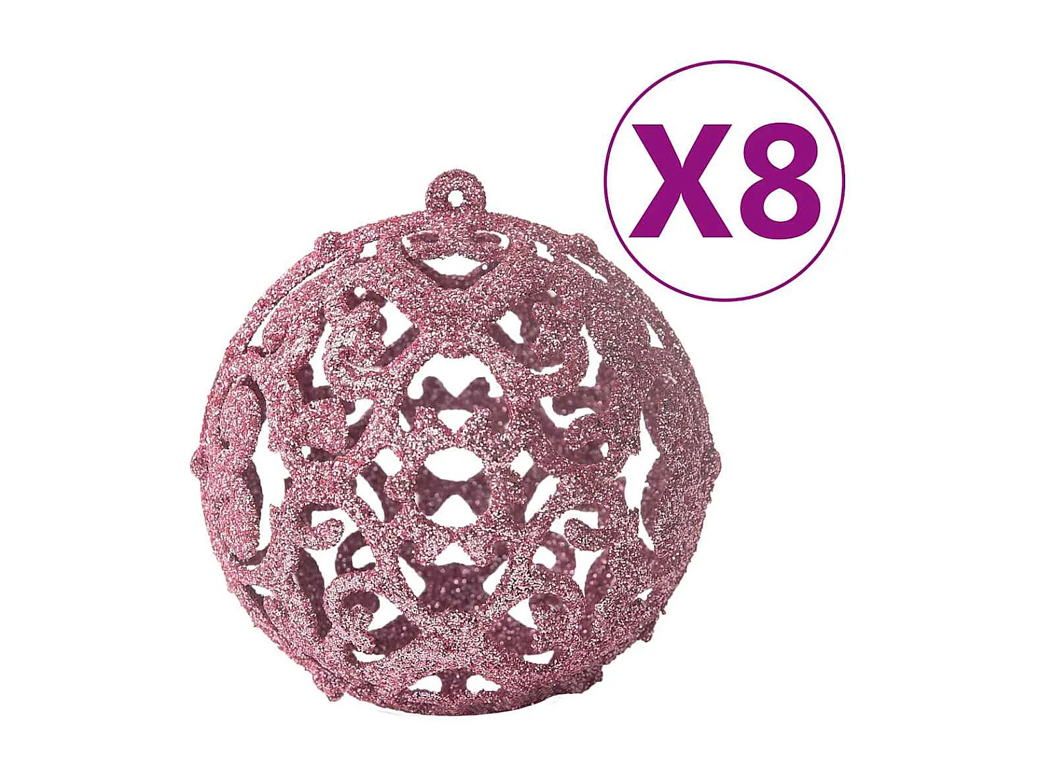 Ensemble de boules de Noël 100 pcs Rose