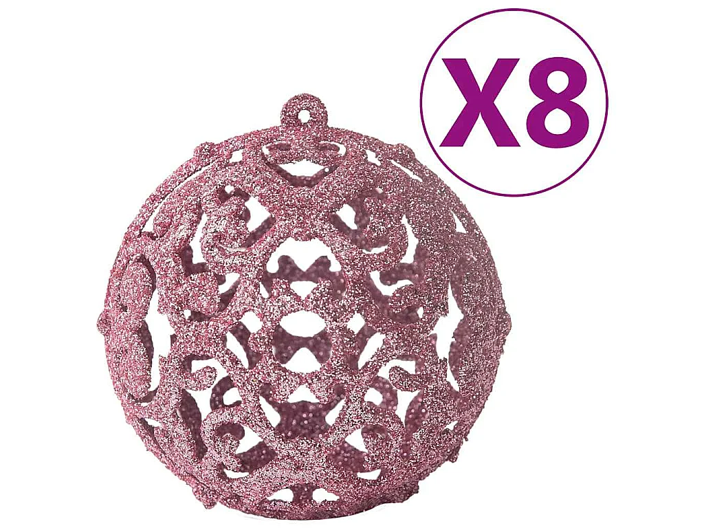 100-delige Kerstballenset roze