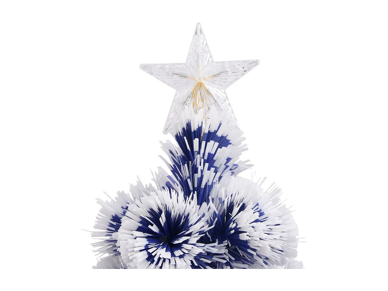 Künstlicher Weihnachtsbaum mit Beleuchtung 180 cm Glasfaser