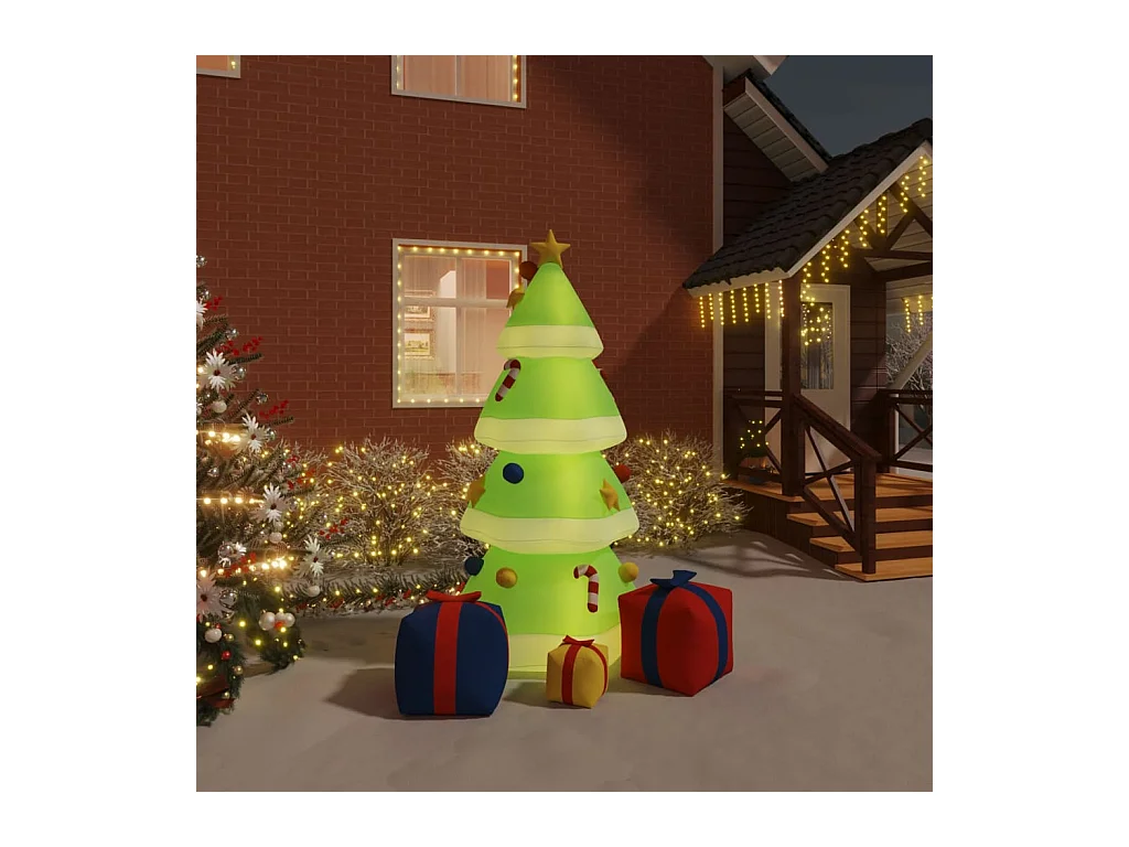 Árvore Natal insuflável com luzes LED 240 cm