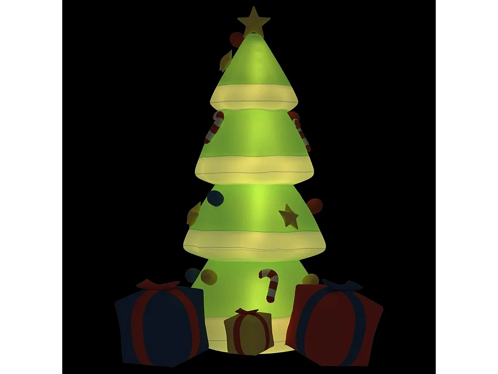 Árvore Natal insuflável com luzes LED 240 cm