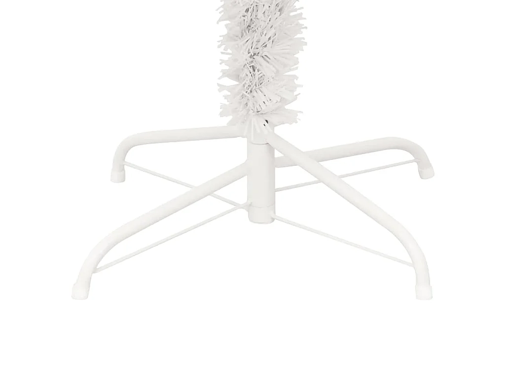 Arbre de Noël hélicoïdal pré-éclairé et support blanc 150cm PVC