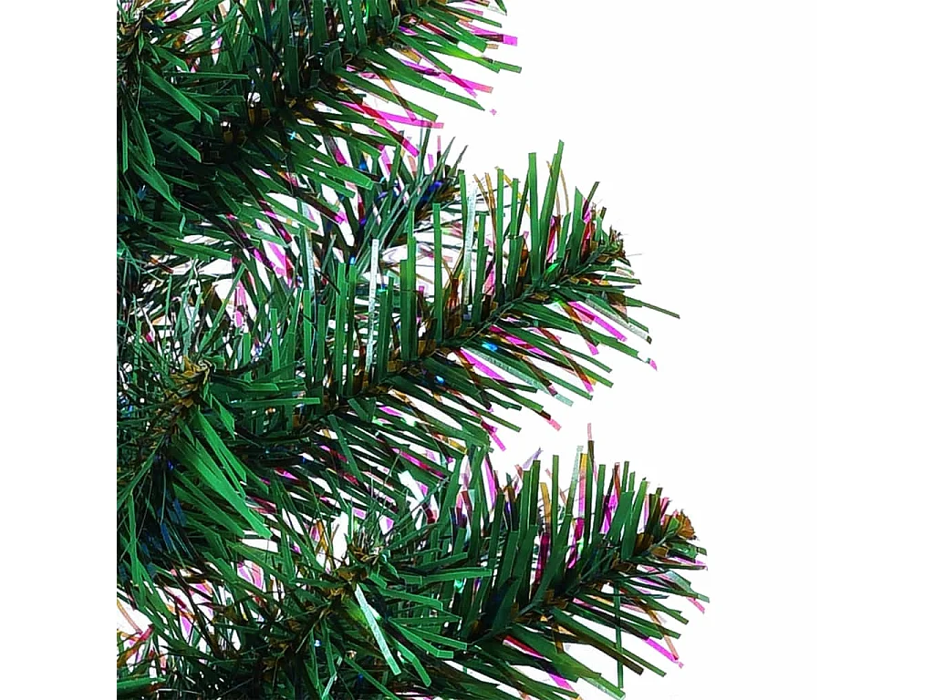 Árvore Natal artificial c/ pontas iridescentes 240 cm PVC verde