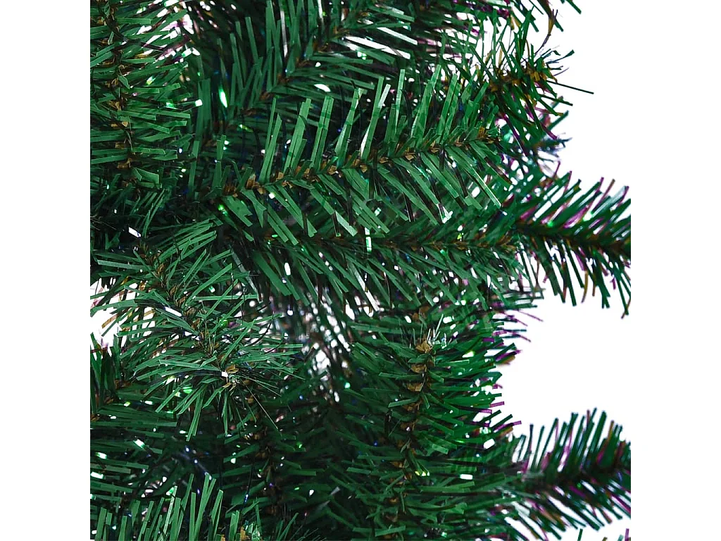 Árvore Natal artificial c/ pontas iridescentes 240 cm PVC verde