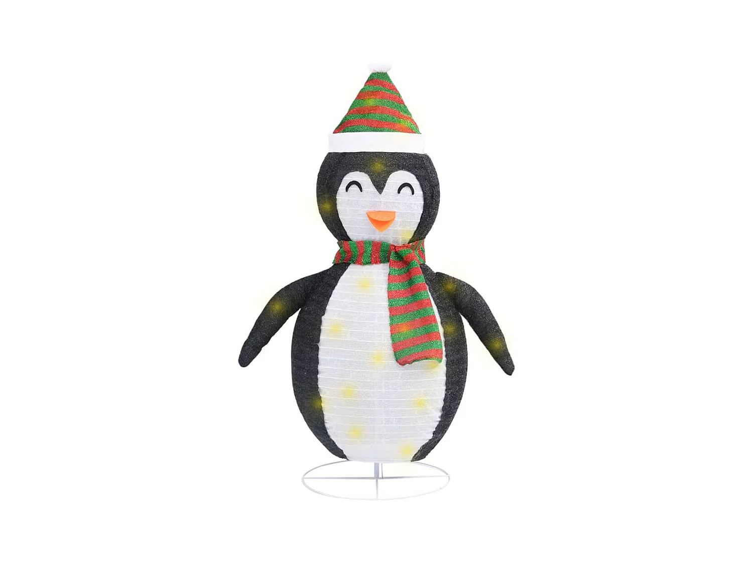 Weihnachtsdeko Pinguin LED Luxus-Gewebe 120 cm