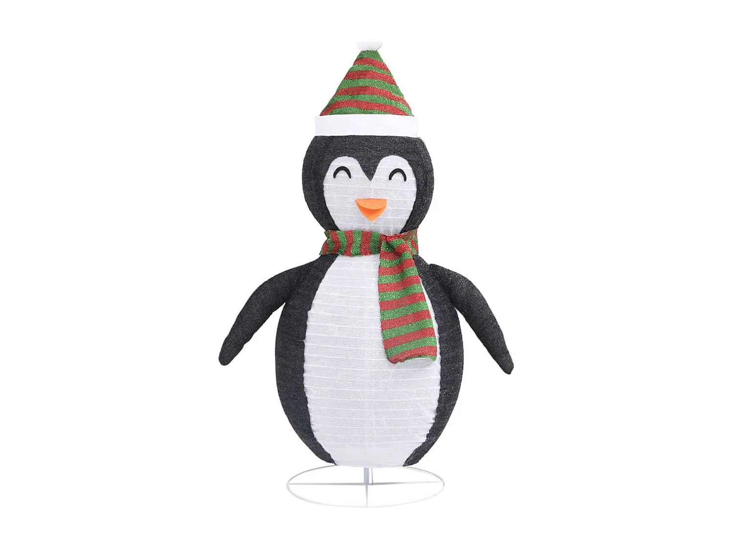 Décoration de Noël pingouin à LED Tissu de luxe 120 cm