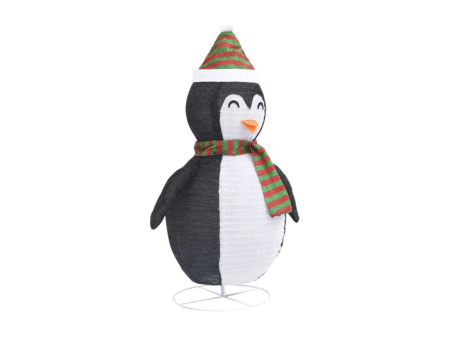 Décoration de Noël pingouin à LED Tissu de luxe 120 cm